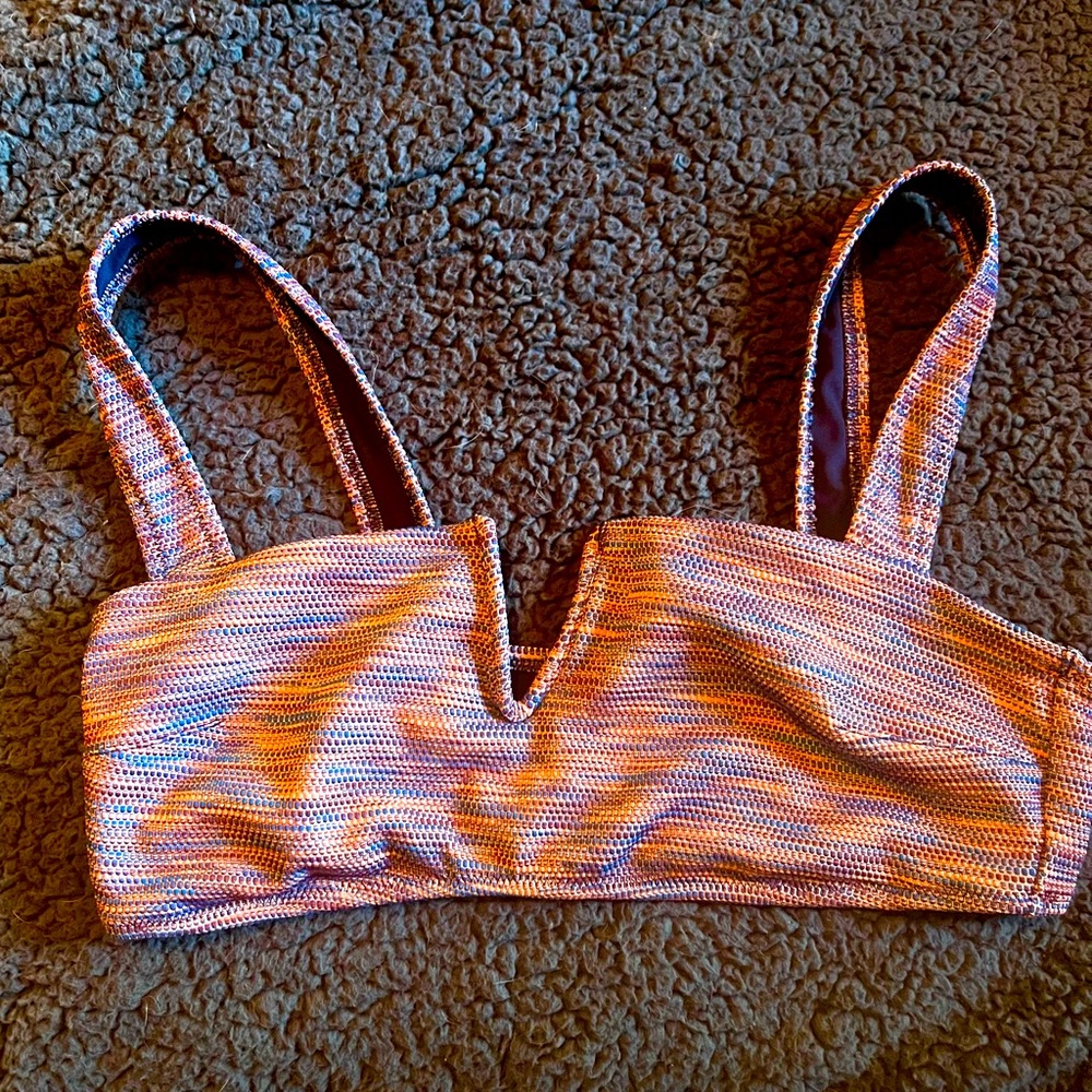 Aerie bandeau swimsuit top bathing suit m